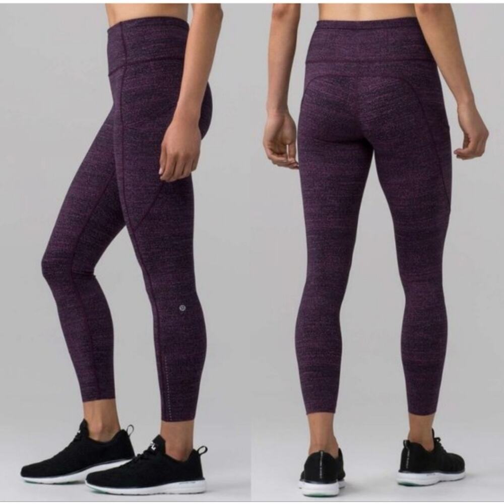 Lululemon Fast & Free 7/8 Tight II (Nulux 25") Mystic Black Size 4 *W5ATLS